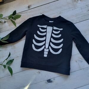 Circo Toddler Boys Skeleton Halloween Sweatshirt Pullover Black White Size 3T